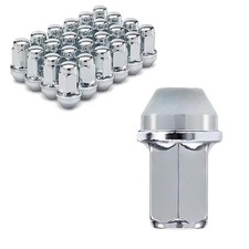 24Pcs Factory Style Lug Nuts (Chrome) M14X2.0 Wheel Lug Nut Fit for M14 X 2.0