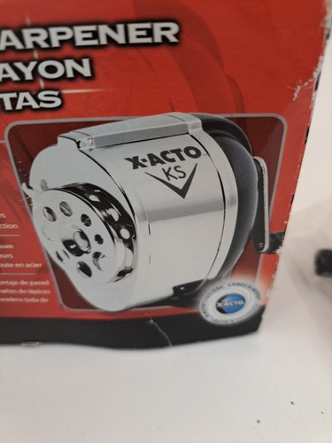 KS Boston X-ACTO Pencil Sharpener Silver And Black - Picture 7 of 7