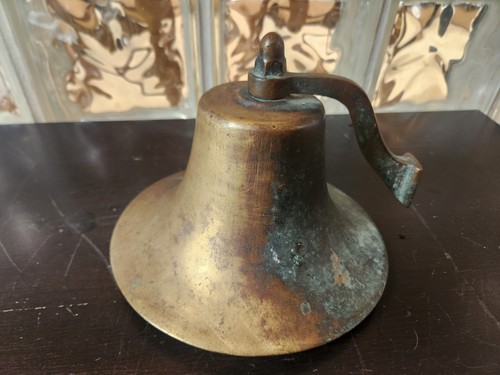 Antique/Vintage Ships Galley/Dinner Bell 8" Wide 5.5" Tall - Picture 16 of 18