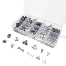 3 Styles Sewing Hook and Eye Closure Clothing Fixing Tool Snap Fastener 100 Pair
