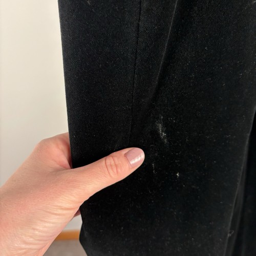 Vintage Black Velvet Long Opera Coat Dress Gothic Evening J S Collections Small - Picture 6 of 12