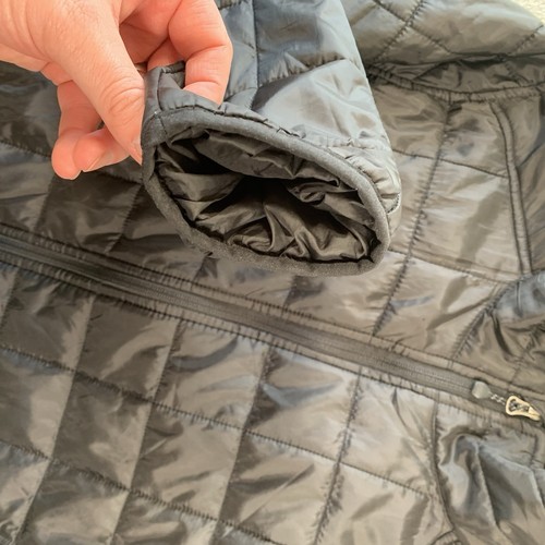 Lands End Jacket Mens Medium Black Primaloft Coat Quilted Puffer Long Padded - Picture 5 of 10