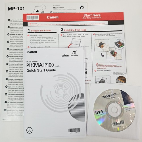 Canon Pixma iP100 Inkjet Photo Printer Wireless Portable - Picture 10 of 18