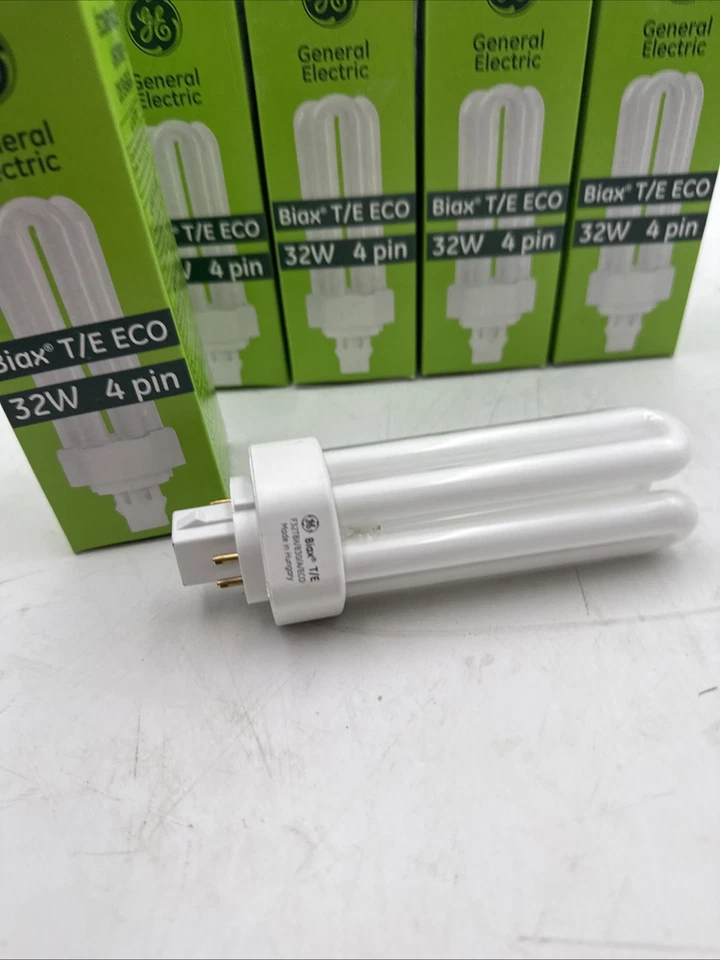 5 GE 97630 F32TBX/830/A/ECO 32W T4 Triple Tube CFL 4pin GX24q-3 3000k Warm White - Image 2 of 4