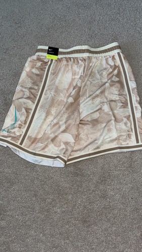 NIKE DNA+ TRAINING BASKETBALL SHORTS Beige MENS large New - 第 4/5 張圖片