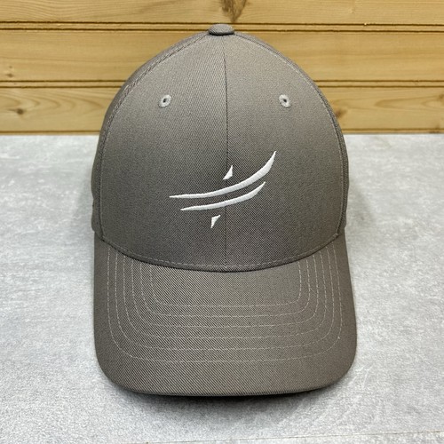 FlexFit NU Hat Ball Cap SNAPBACK Adjustable Gray Structured Embroidered Logo - Picture 2 of 10