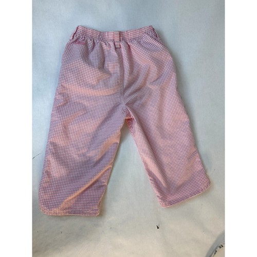Vintage Y2K Twee Gingham Capri Pants Pedal Pusher Pink Osh Kosh - Girls Size 6X - Picture 2 of 7