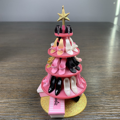 2004 Hallmark Keepsake Barbie Shoe Tree Ornament 45th Barbie Anniversary 5.5” - Picture 4 of 10