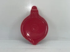 FIESTA christmas Ornament Bulb scarlet red HOLIDAY appetizer snack PLATE new