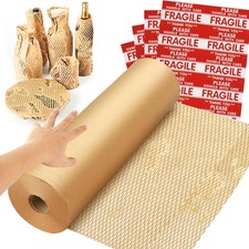 Honeycomb Packing Paper Wrap 15''x328', Substitute Alternative for Bubble Cus...