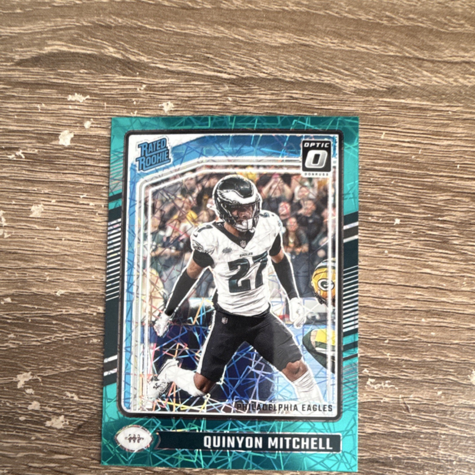 2024 Panini Donruss Optic Quinyon Mitchell #282 Teal Velocity Prizm Eagles