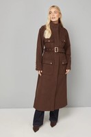 Wallis Chocolate Coat Womens Smart Jackets & Coats