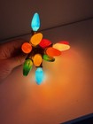 VINTAGE  CHRISTMAS TREE LIGHTS PIFCO 1950S X 12 RELAMPED FAIRY LIGHTS