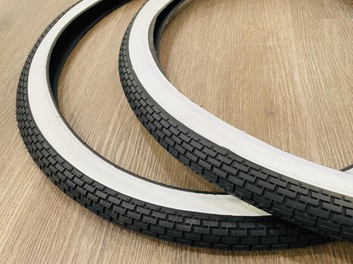 New Pair of 26X2X1 3/4 SCHWINN S7 White Wall Tires 26" x 1-3/4 - Picture 4 of 4