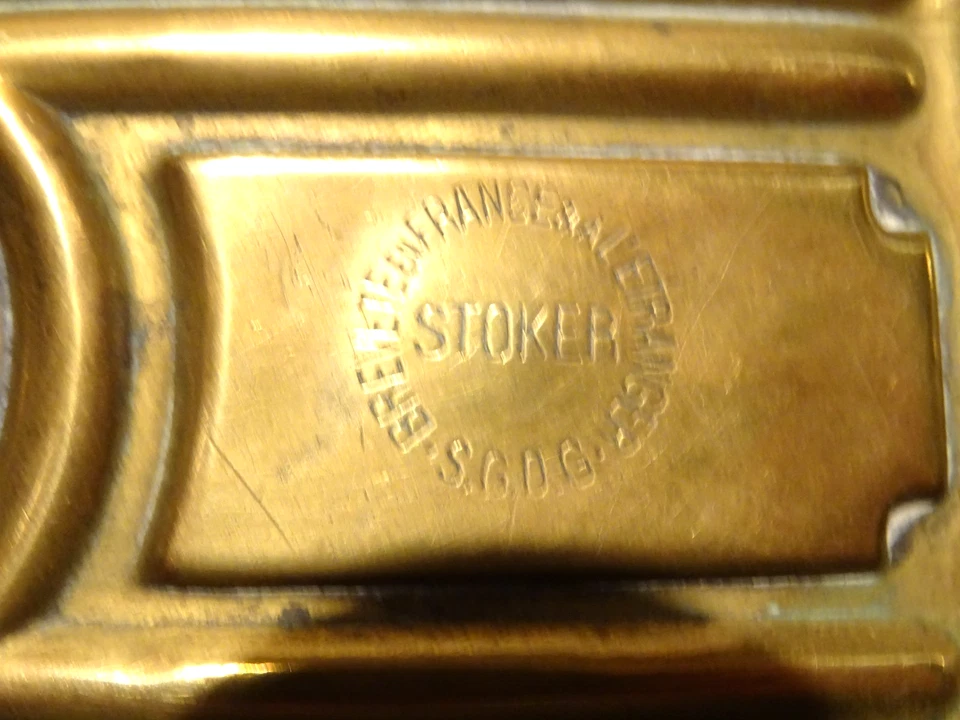 Ancienne chaufferette en laiton Girodon & Cie Villeurbanne Lyon - Photo 4/4