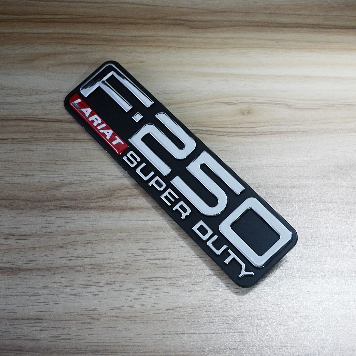 2x Set For 99-04 F250 Lariat Super-duty Emblem Name Plate Side Badges CHROME