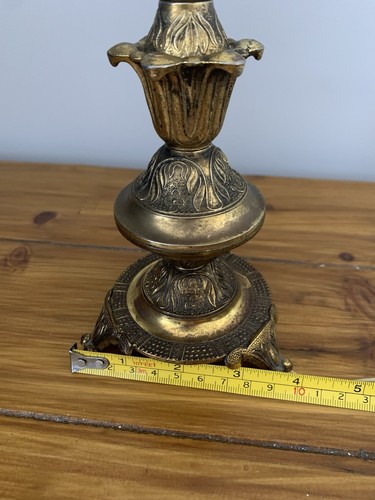 Vintage Small Brass Table Lamp - Tested And Working - 第 10/11 張圖片