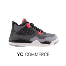 Jordan 4 Retro PS Infrared BQ7669-061 Grau Rot Kinderschuh Unisex Sneaker