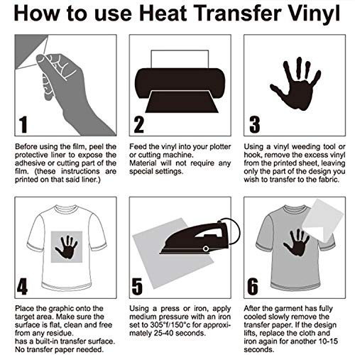 Heat Transfer Vinyl HTV Bundle Sheets Packs for DIY T-Shirts 10"x12" Reflective - Picture 6 of 7