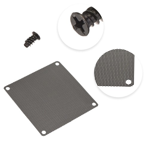8St 120mm Computer Lüfter Filtergitter Netz Gehäuseabdeckung Schrauben Schwarz - Bild 4 von 5