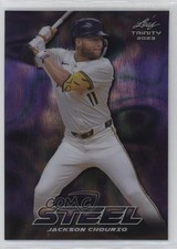 2023 Leaf Trinity Mega Box Steel Purple Lava /49 Jackson Chourio #S-37
