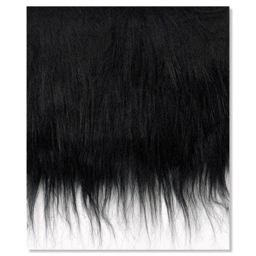 Long haired Pile Faux Fur Fabric Plush Black White Brown cerise pink per metre - Picture 2 of 7