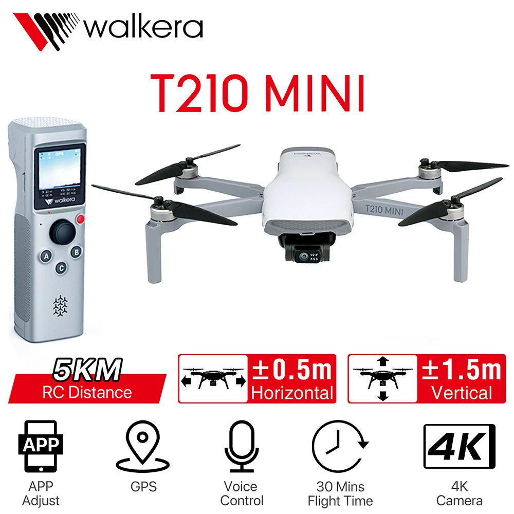 Walkera T210 Mini 4K GPS Foldable Drone Fixed Speed 5KM FPV Pocket