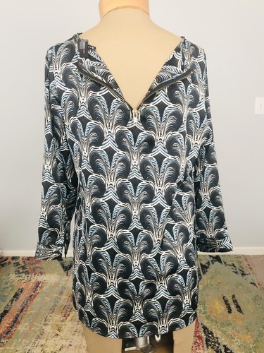 The Limited Feder Blautöne Top Shirt Gr. XS Tall - Bild 2 von 9