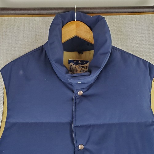 VTG DOWN WIND Size XL Tall Made in USA Goose Down Puffer Vest Mens Blue XLT - Picture 3 of 14