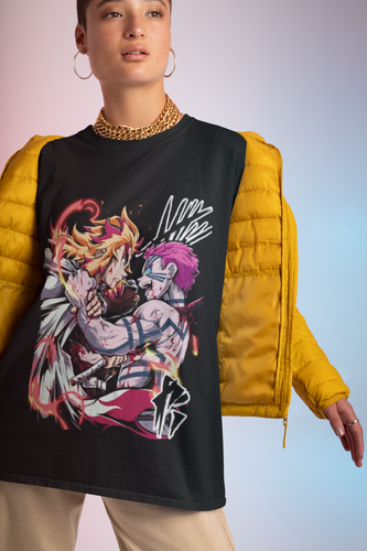 Demon Slayer Shirt Akaza vs Rengoku Tshirt Zenitsu T-Shirt Muzan Tanjiro Doma - Picture 2 of 6
