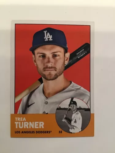 2022 Topps Archives Background Variation SSP RARE Trea Turner #99  LA Dodgers