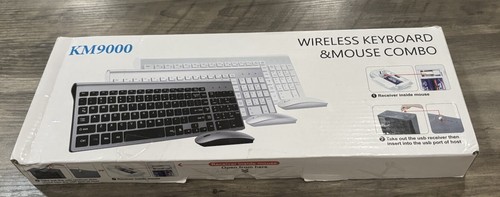Topmate KM9000 Ultra Slim Wireless Keyboard and Mouse Combo White Silent Compact - Picture 17 of 20