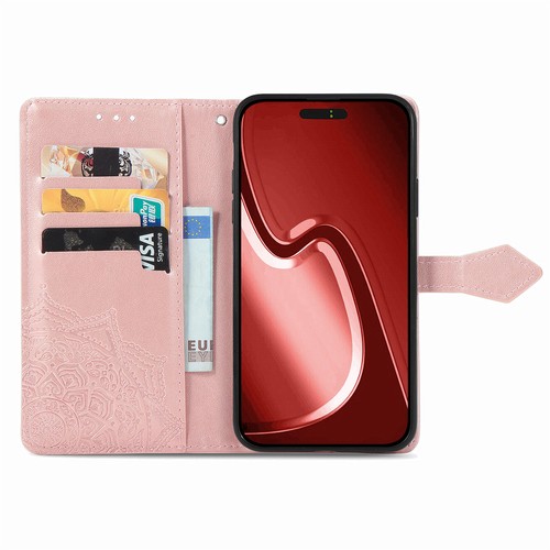 Embossed Fashion Leather Card Wallet Case For Xiaomi OPPO MOTO Phone Flip Stand - Picture 11 of 13