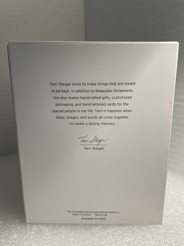 Hallmark "I Do" Keepsake Ornament Wedding Cake Porcelain & Metal NIB - Picture 2 of 6