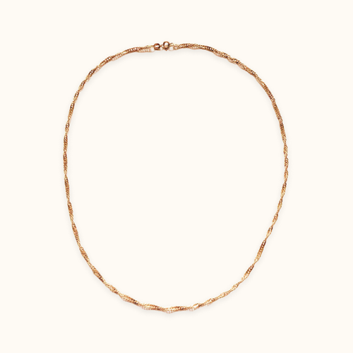 Clearance Sale! 18CT Yellow Gold Thick Unisex Singapore Chain Necklace L 52cm - Picture 4 of 6