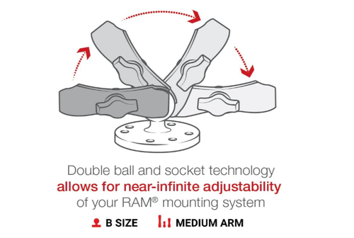 RAM-B-138-UN10 RAM X-Grip Large Phone Mount with Drill-Down Base for motorcycles - Picture 4 of 4