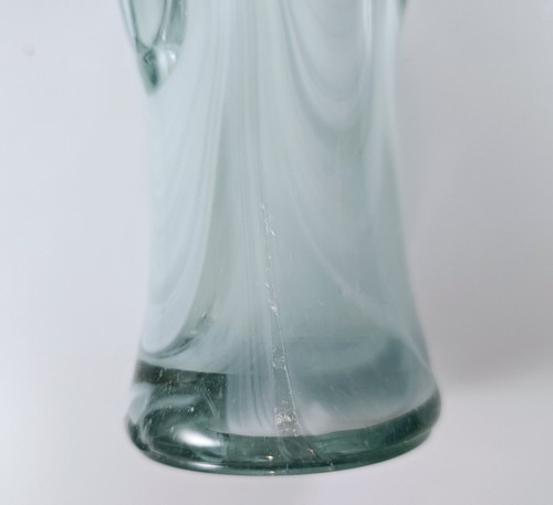 Mid Century Murano Style Hand Blown Swirl Open sided art glass sculpture 8.5" - Picture 7 of 7