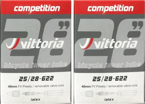 Tubi in lattice Vittoria 700 x 25/28 48 mm (RVC) stelo 2 tubi per ordine - Foto 2 di 2