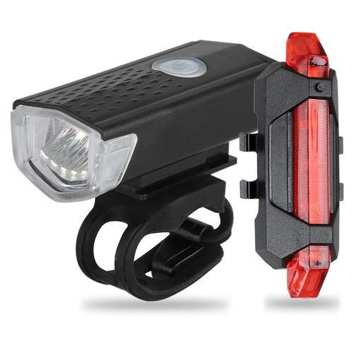 USB Wiederaufladbare LED Fahrrad Scheinwerfer Fahrrad Scheinwerfer Vorne Hinten Lampe Radfahren - Bild 3 von 11