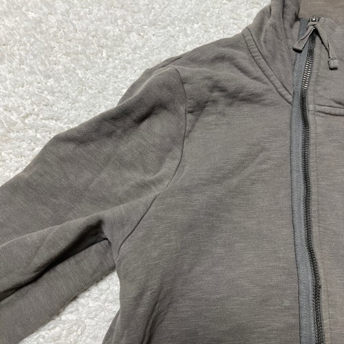 Allsaints Sweatshirt Women Medium Brown Full Zip Pockets Remus Funnel Neck Casua - Picture 5 of 14