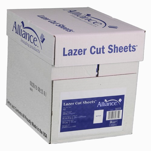 Alliance GBC gestanztes, lasergeschnittenes Blatt Papier 8,5 Zoll x 11 Zoll 20 Pfund 92 hell 2500/Ctn - Bild 3 von 7