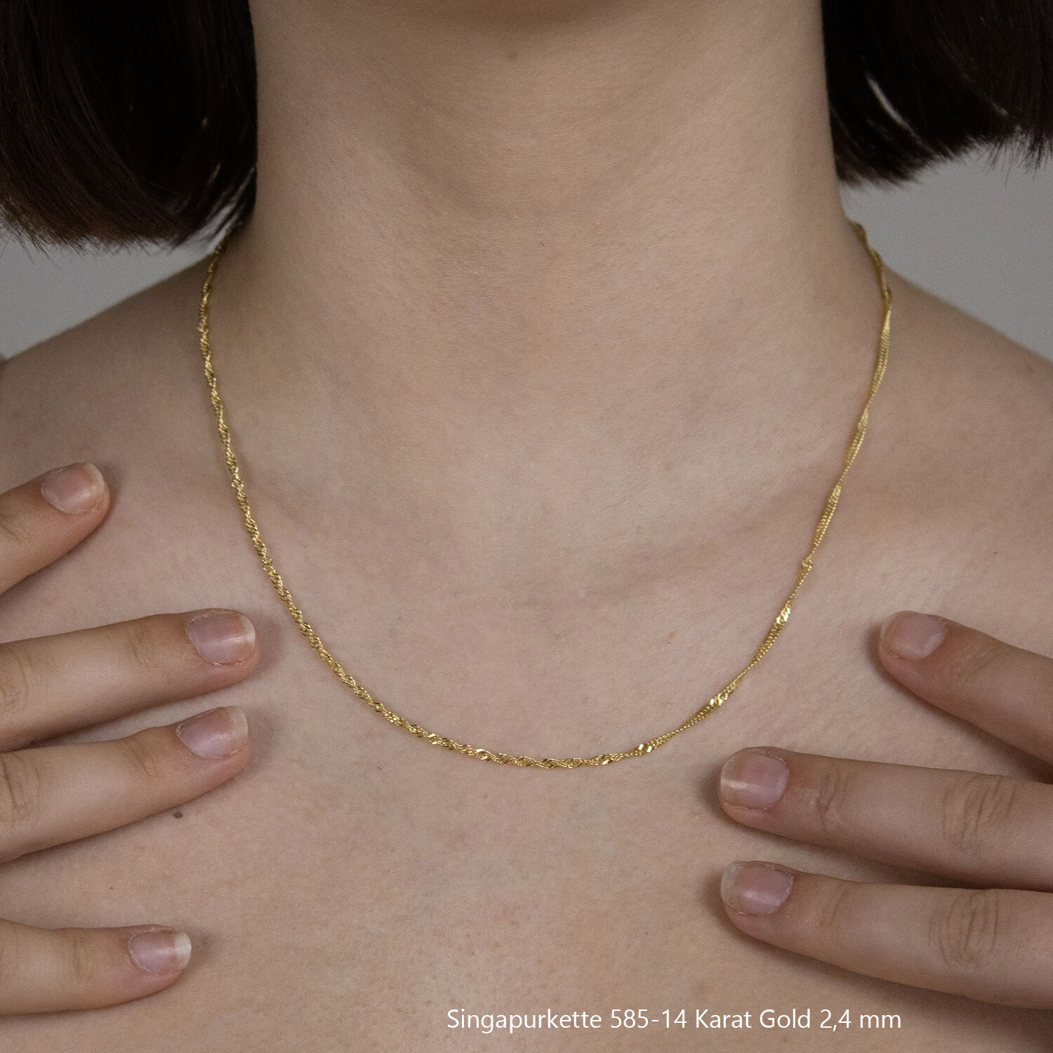 Massive edle Goldkette Singapurkette Halskette Collier Echt 333 585 Gold Juwelie