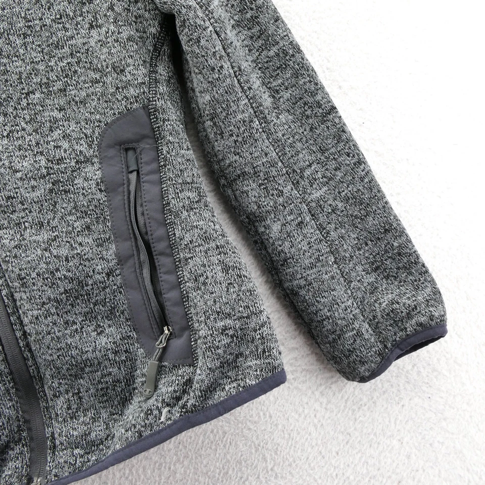 Champion Sherpa Lined Jacket Womens Small Gray Full Zip Coat Zipped Pockets Ski - Image 3 of 4