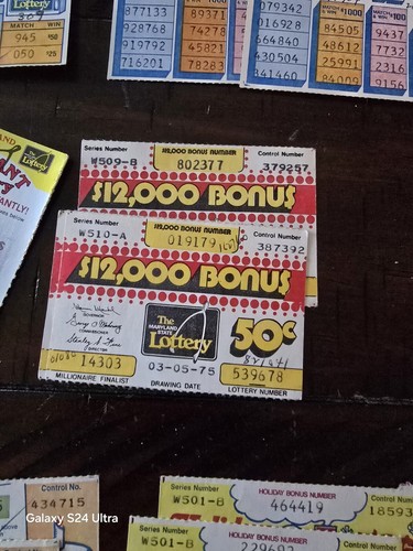 25 1975 Super 50 MARYLAND STATE LOTTERY TICKETS Vintage Race Track Mountain View - Picture 7 of 13