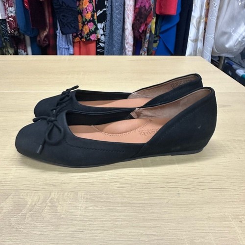 GENTLE SOULS Sailor Bow Ballet Flats Black Suede Comfort Size 6.5 NWOT - Picture 6 of 10