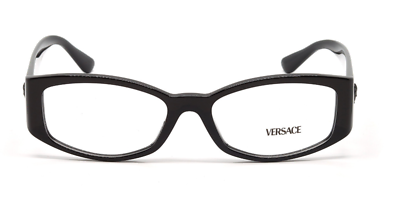 New VERSACE Eyeglasses MOD. 3343 GB1 54-17 145 Shiny Black