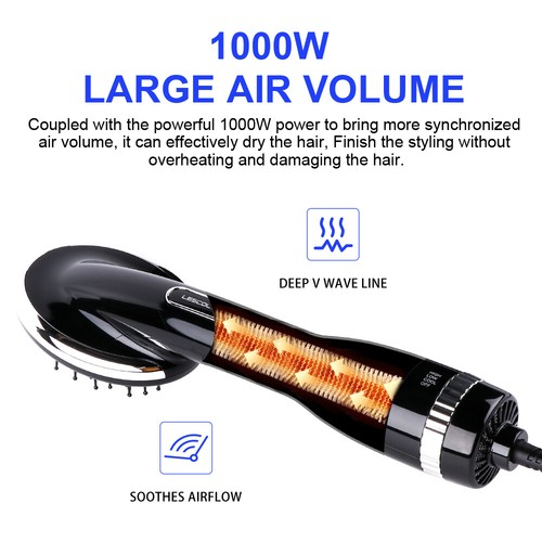 Lescolton 3In 1 Hot Air Brush Hair Dryer Hair Straightener & Curler Styling Comb - Bild 9 von 14