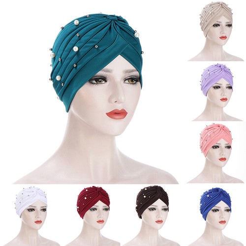 Women Hair Loss Beanies Head Wrap Head Scarf Cancer Chemo Cap Muslim Turban Hat✔ - Bild 9 von 36