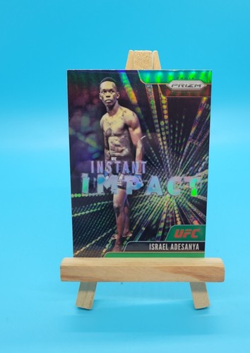 2021 Panini Prizm UFC Israel Adesanya Instant Impact Green Prizm #11