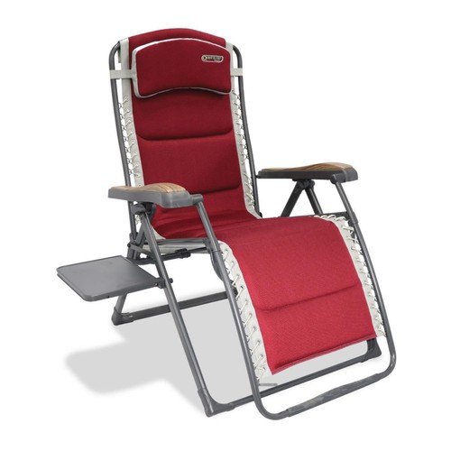 2 x Quest Leisure Bordeaux Pro Relax XL Chair with Side Table Garden BBQ Camping - Picture 7 of 10